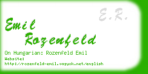 emil rozenfeld business card